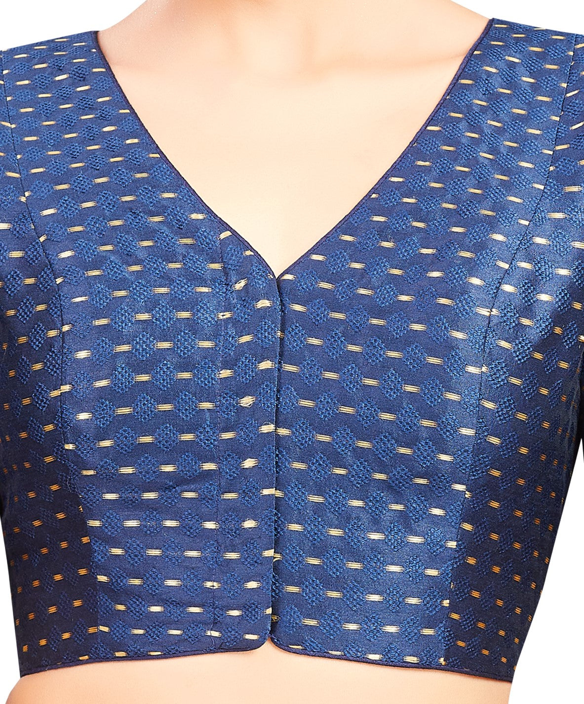 Studio Shringaar Women's Navy Blue Blouse (Design 2777)