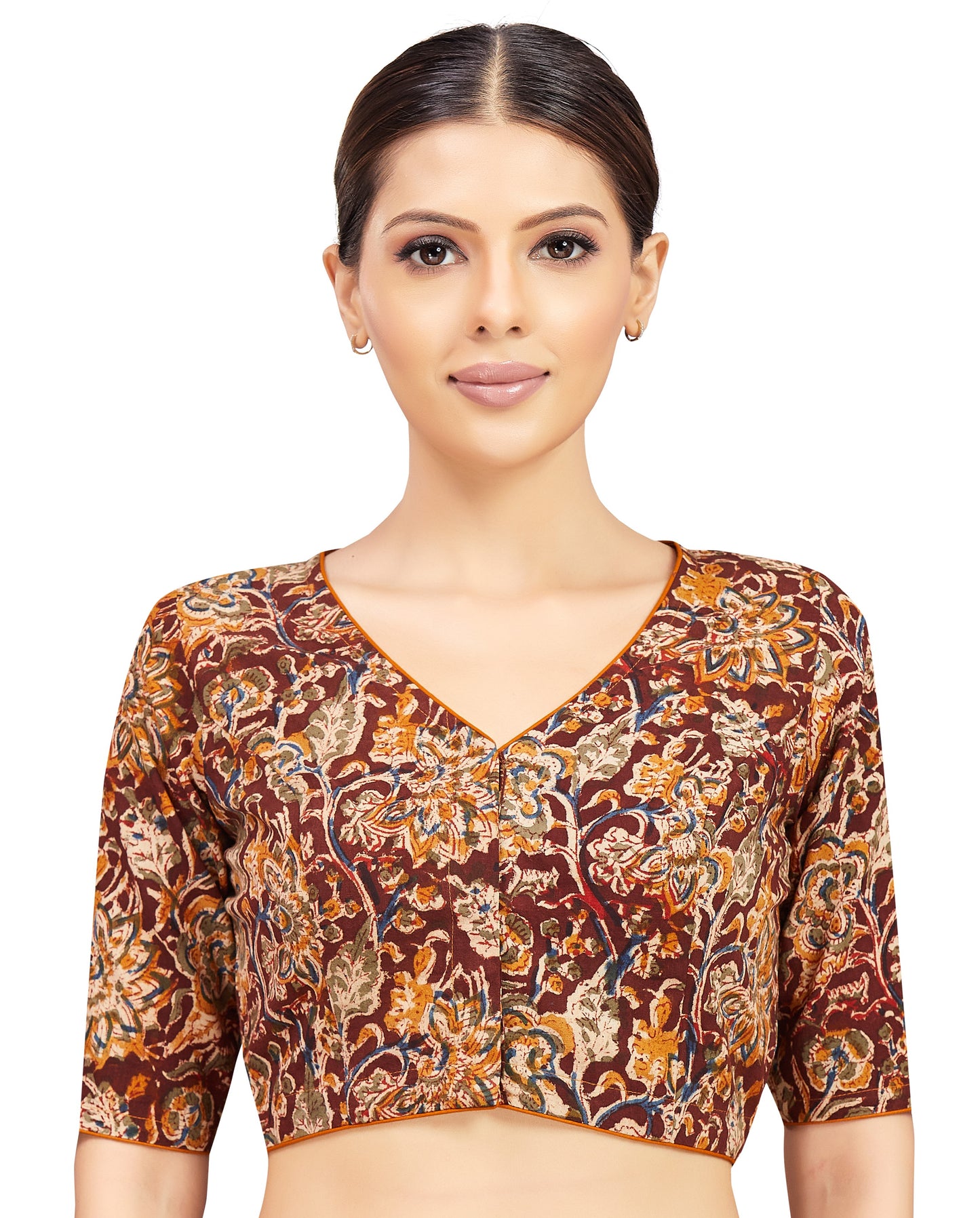 Studio Shringaar Women's Maroon Blouse (Design 2792)
