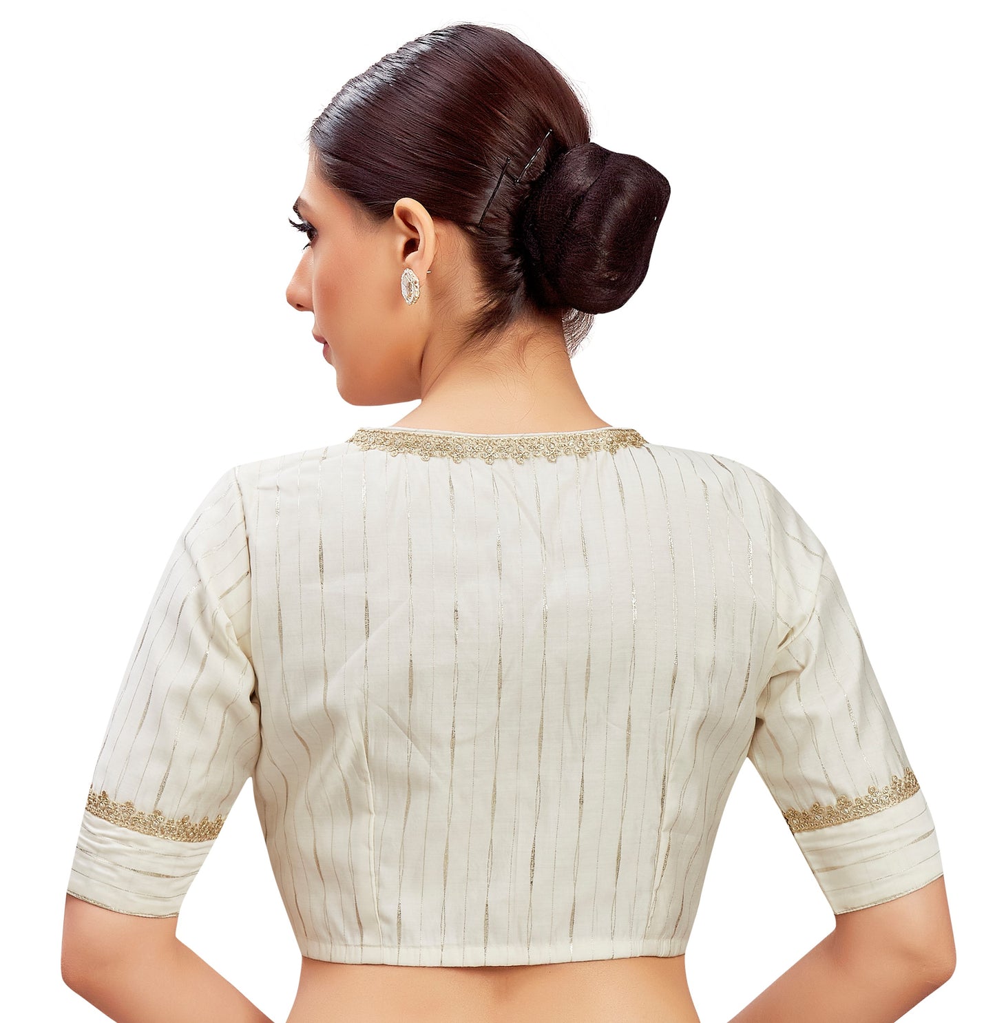 Studio Shringaar Women's Off White Blouse (Design 2809)