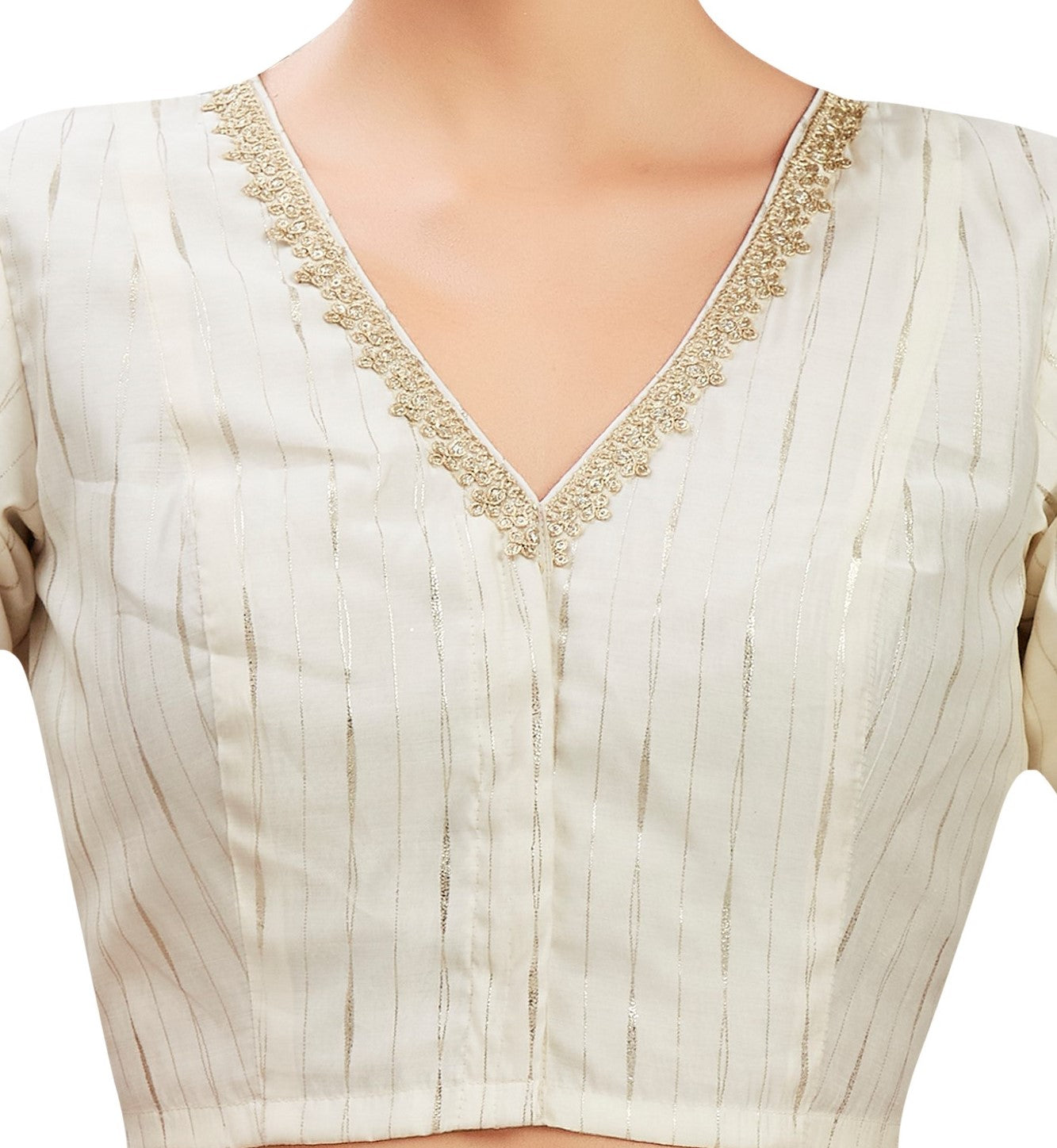 Studio Shringaar Women's Off White Blouse (Design 2809)