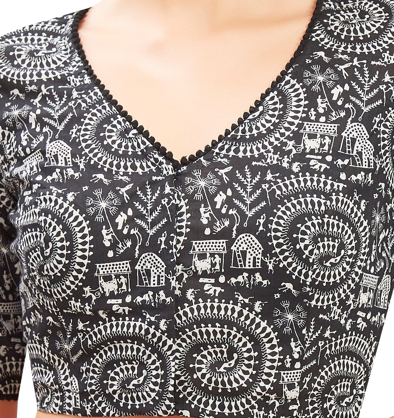 Studio Shringaar Women's Black Blouse (Design 2811)