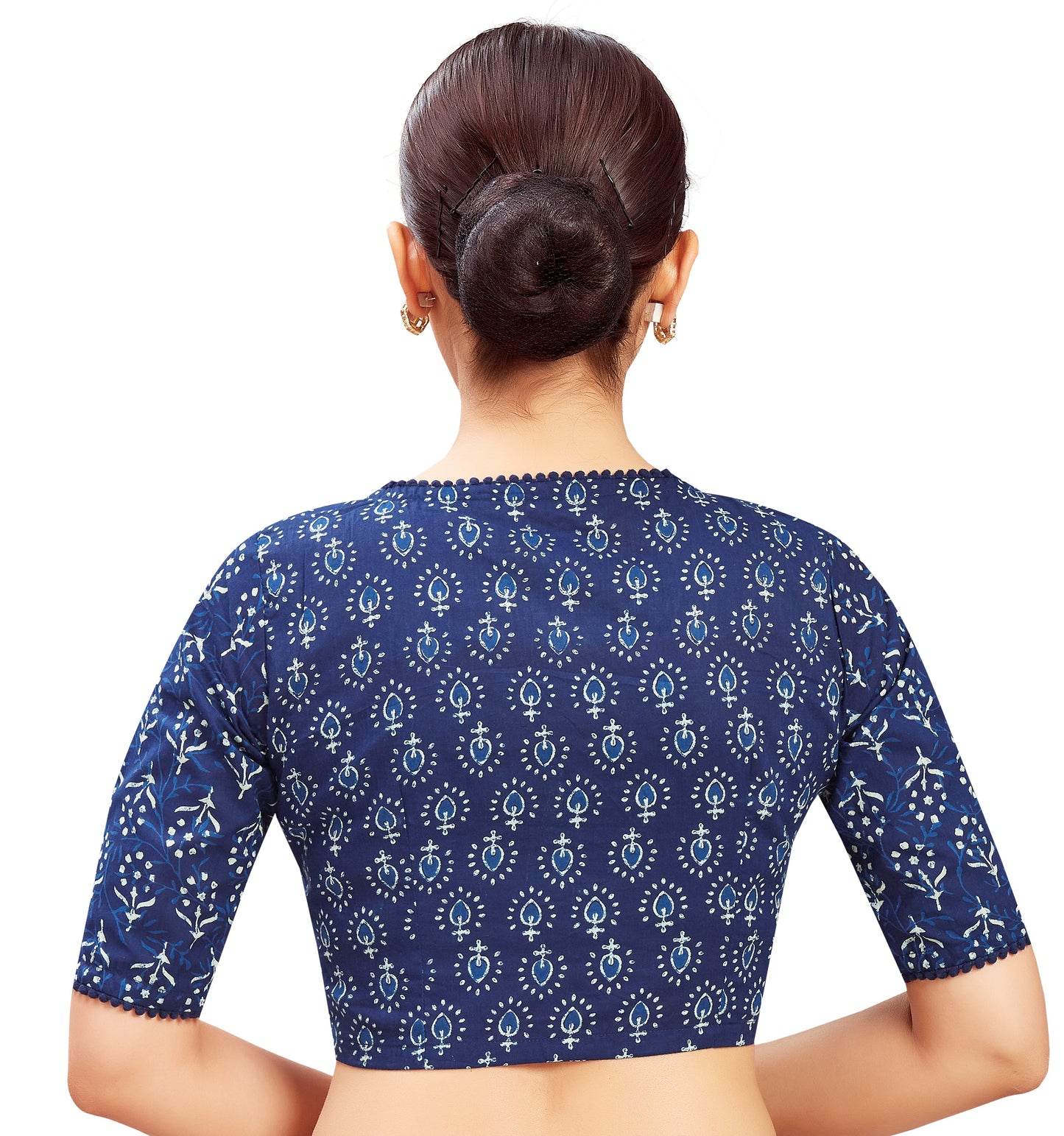 Studio Shringaar Women's Indigo Blue Blouse (Design 2812)