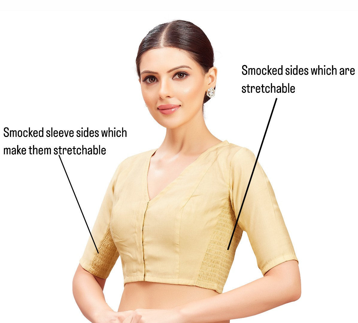 Studio Shringaar Women's Gold Blouse (Design 2816)