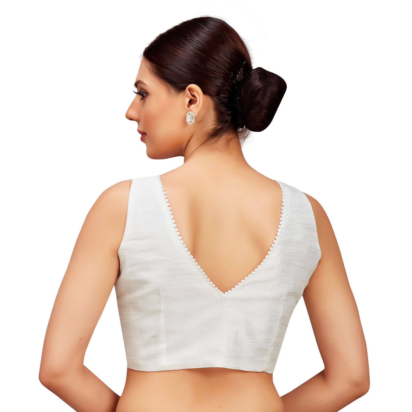 Studio Shringaar Women's White Blouse (Design 2825)