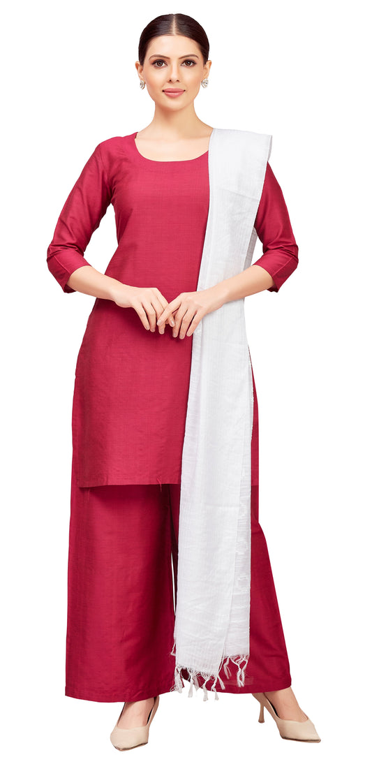 Women's Viscose Handloom Dupatta With Tassels (32" X 2.35 Meters) (2827 - White)