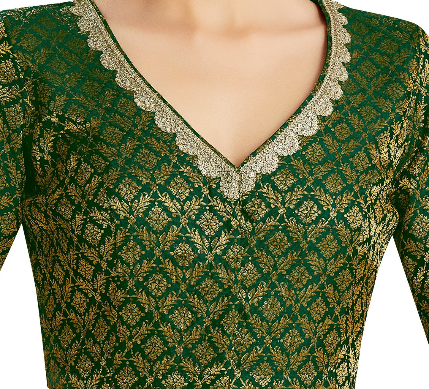 Studio Shringaar Women's Green Blouse (Design 2835)