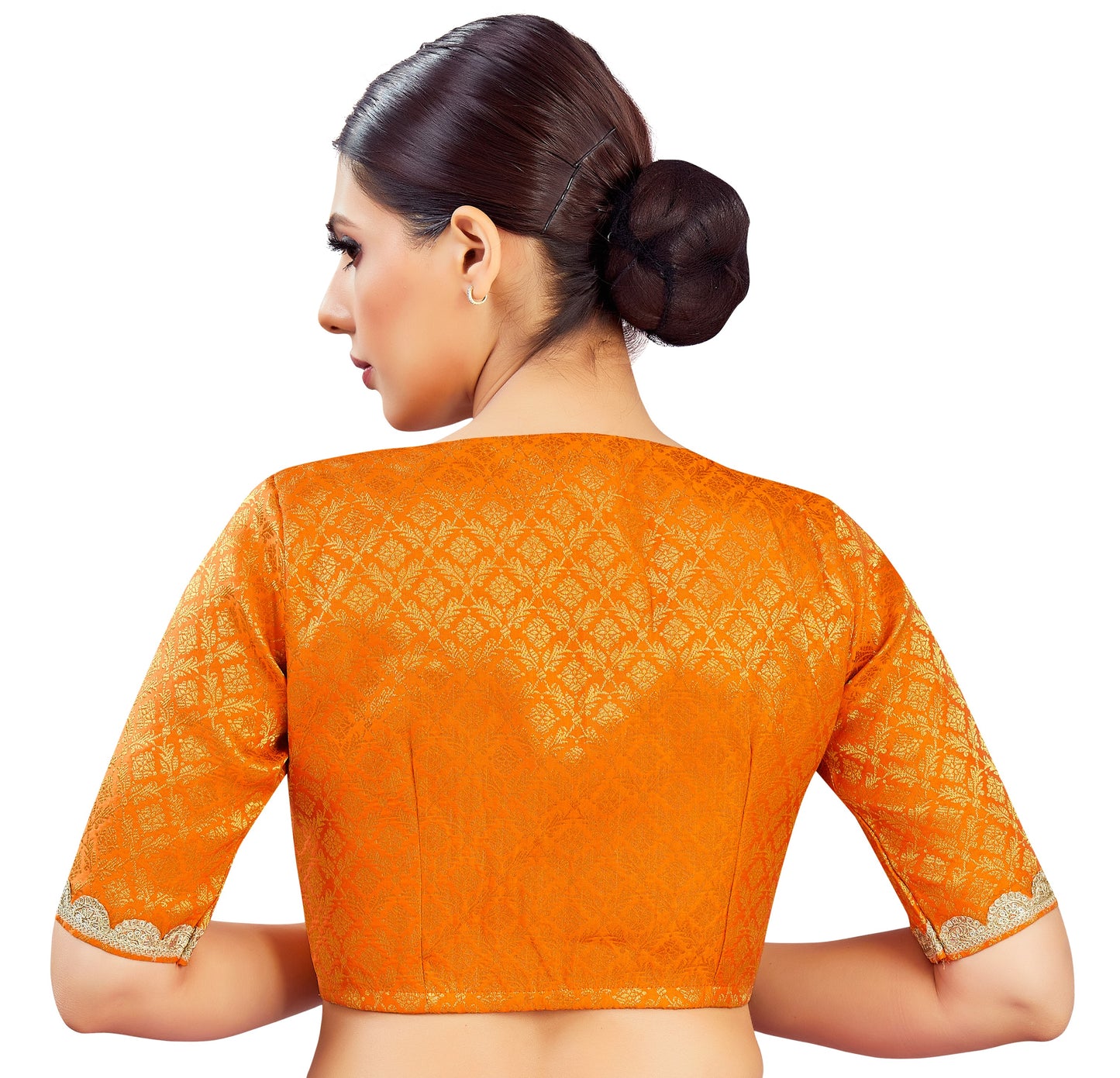 Studio Shringaar Women's Orange Blouse (Design 2835)