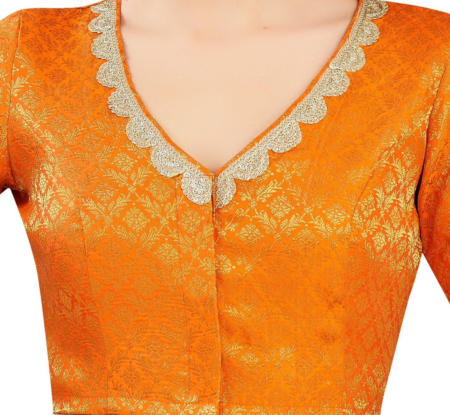 Studio Shringaar Women's Orange Blouse (Design 2835)