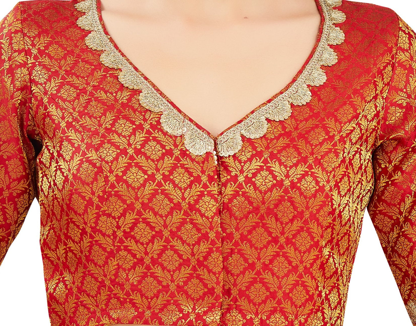Studio Shringaar Women's Red Blouse (Design 2835)