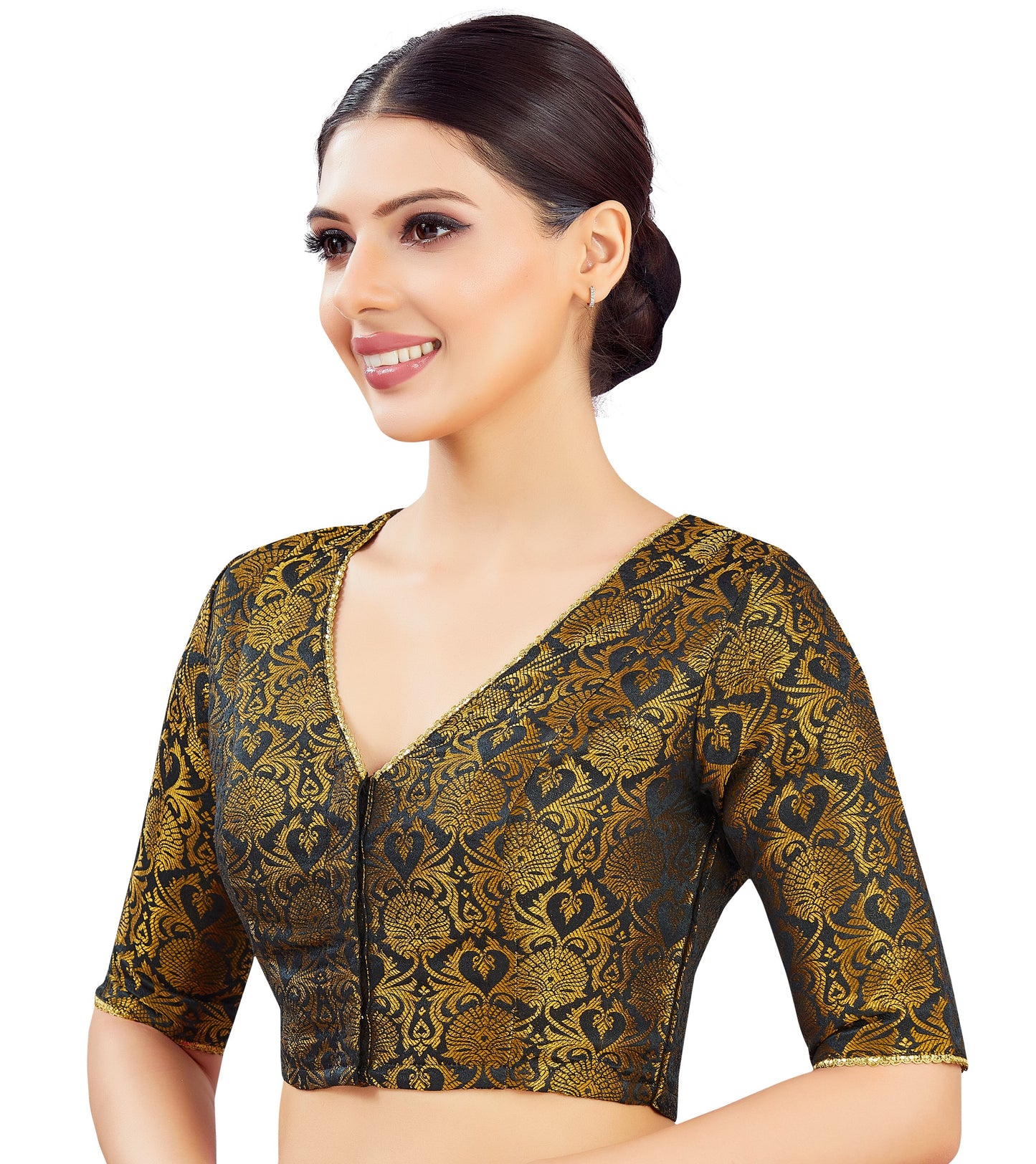 Studio Shringaar Women's Black Blouse (Design 2837)