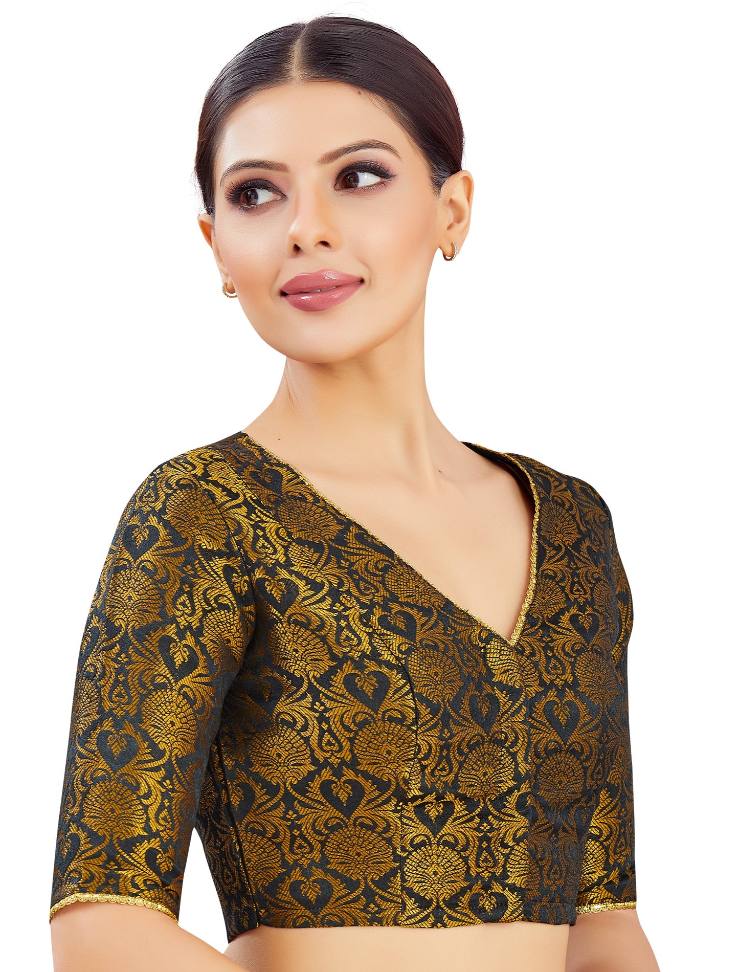 Studio Shringaar Women's Black Blouse (Design 2837)