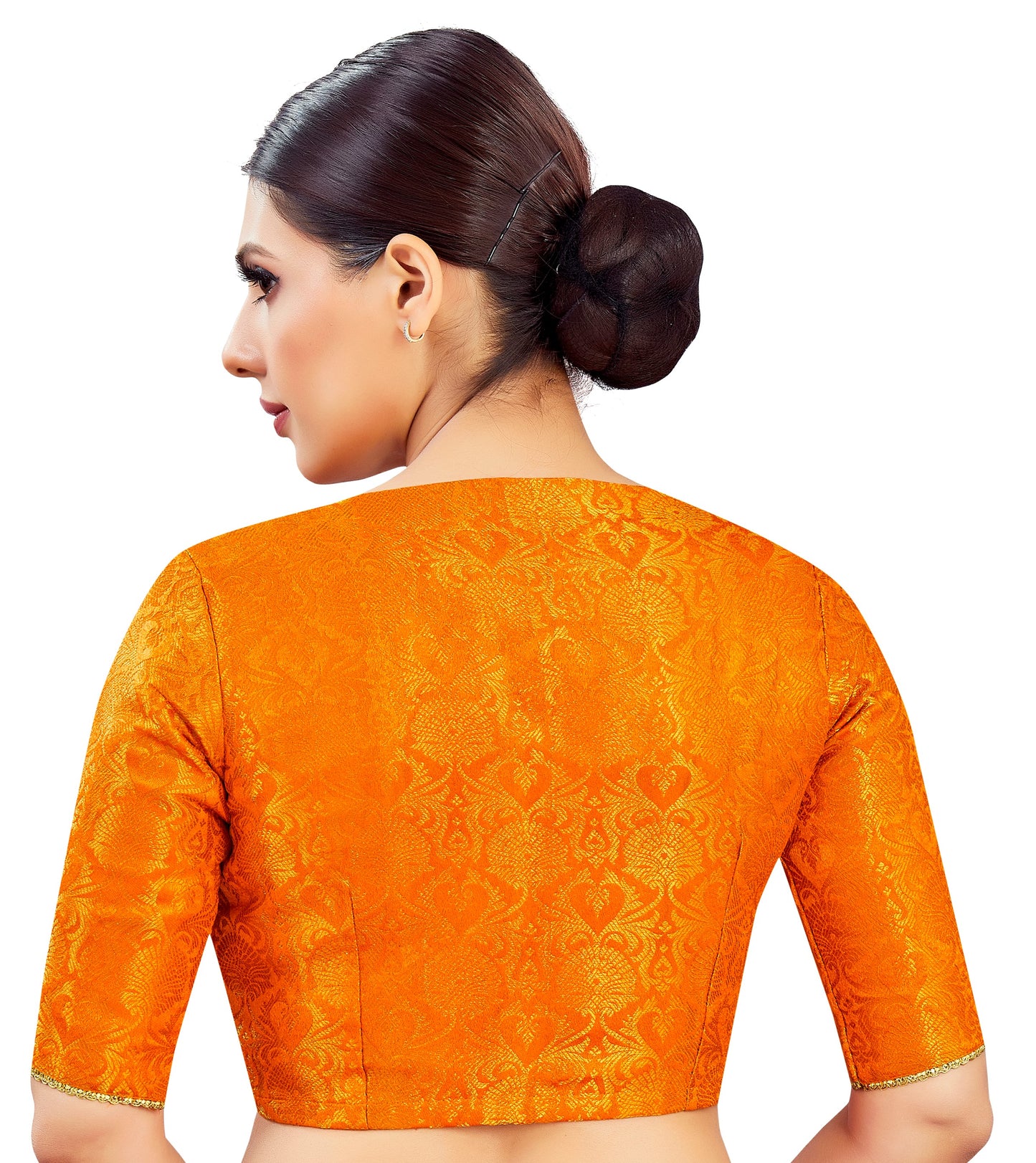 Studio Shringaar Women's Orange Blouse (Design 2837)