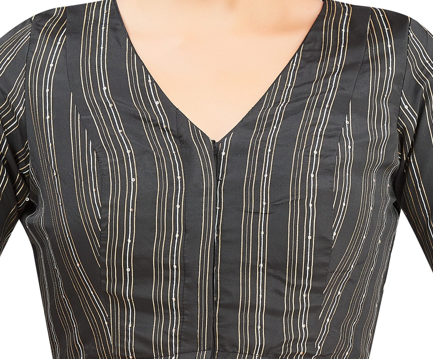 Studio Shringaar Women's Black Blouse (Design 2853)