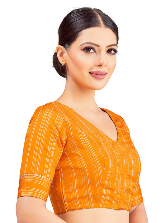 Studio Shringaar Women's Orange Blouse (Design 2853)