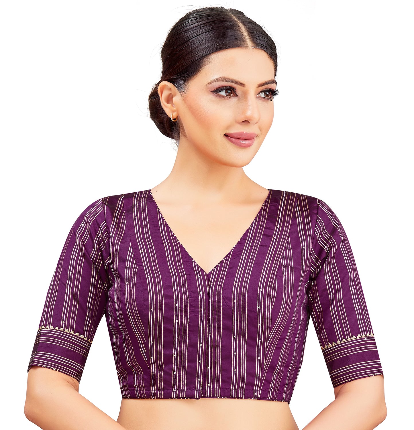 Studio Shringaar Women's Wine Blouse (Design 2853)
