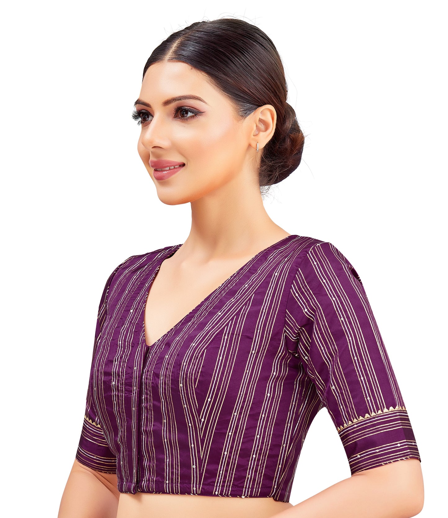 Studio Shringaar Women's Wine Blouse (Design 2853)