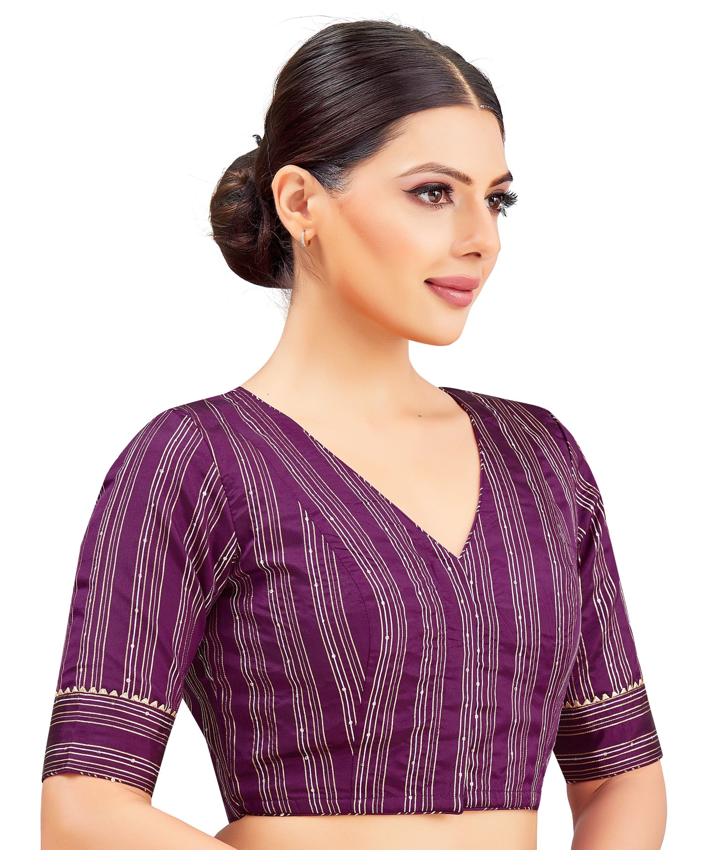 Studio Shringaar Women's Wine Blouse (Design 2853)
