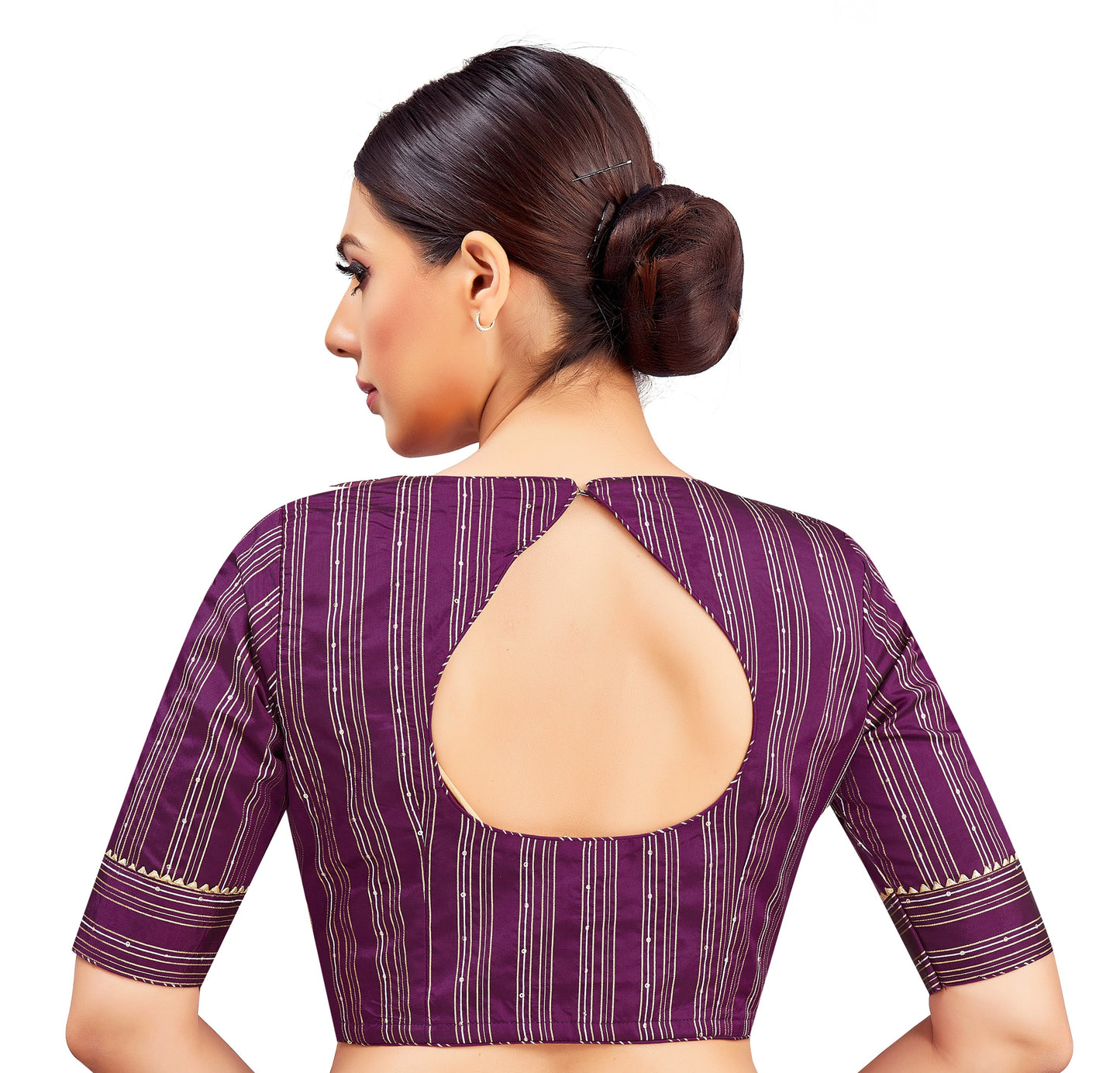 Studio Shringaar Women's Wine Blouse (Design 2853)