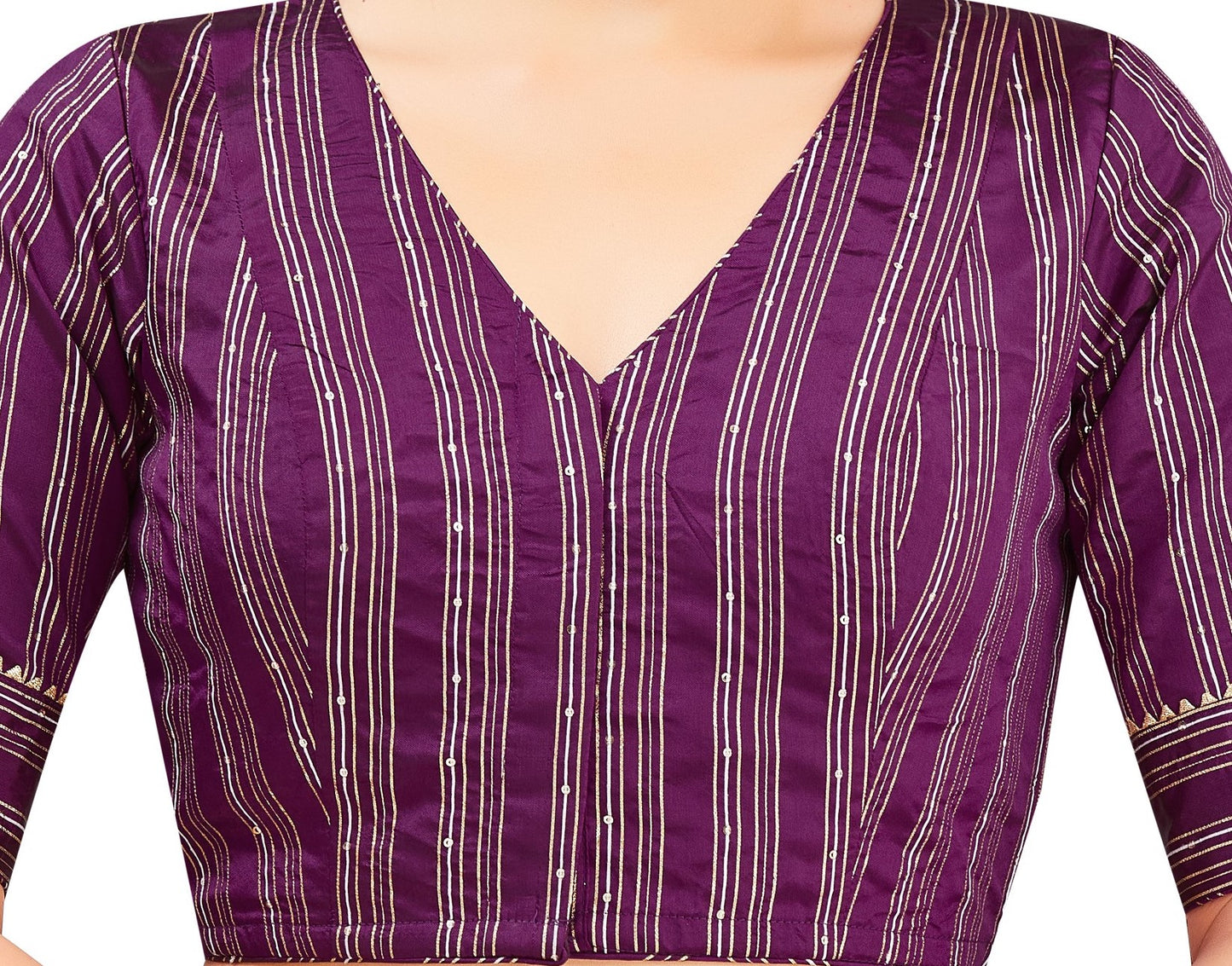 Studio Shringaar Women's Wine Blouse (Design 2853)