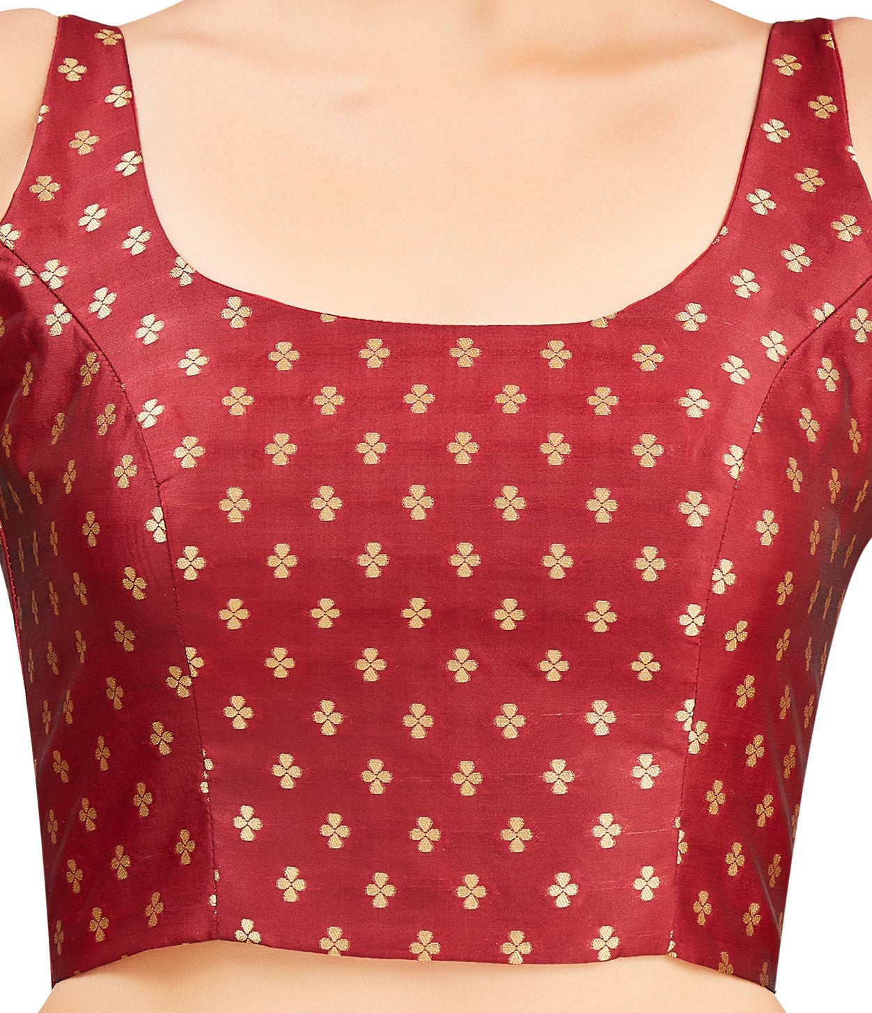 Studio Shringaar Women's Maroon Blouse (Design 2854)