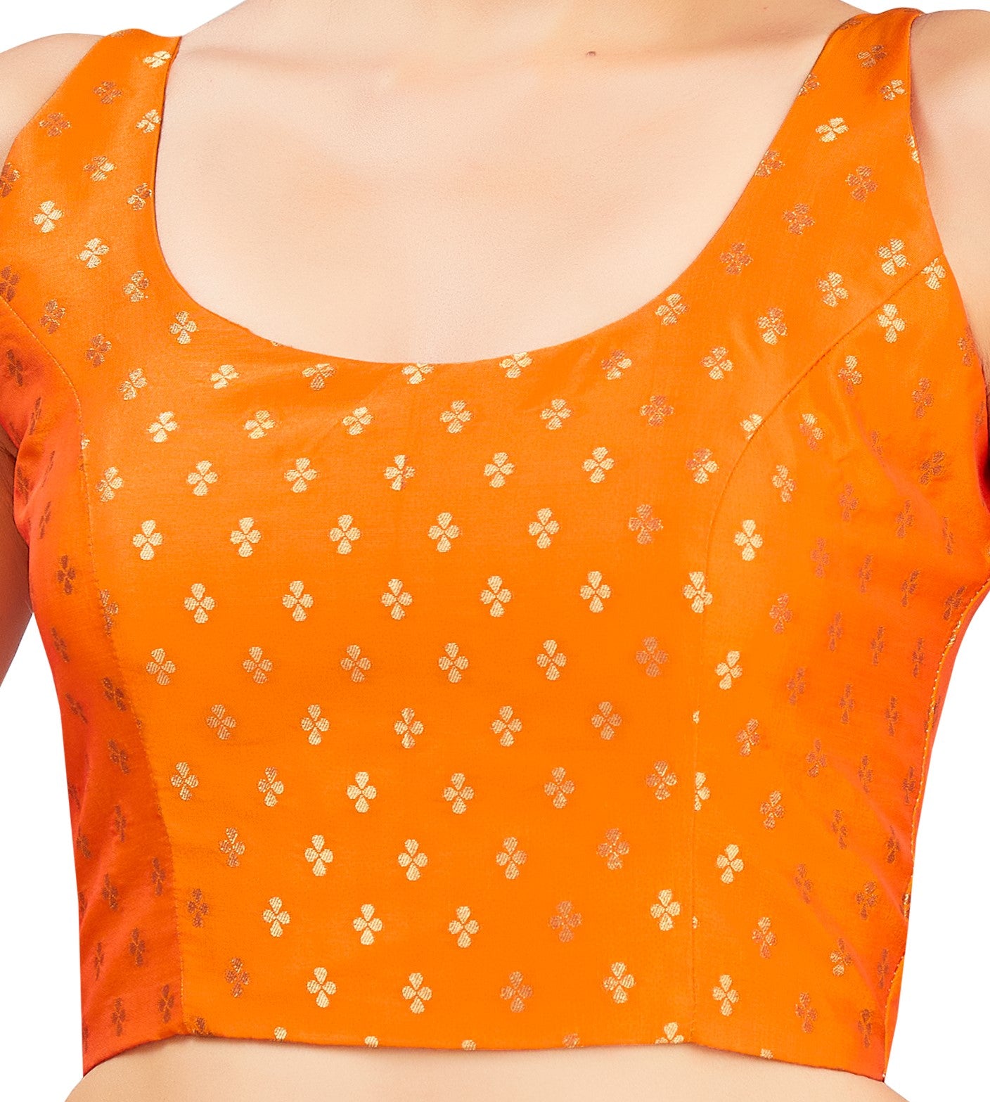Studio Shringaar Women's Orange Blouse (Design 2854)