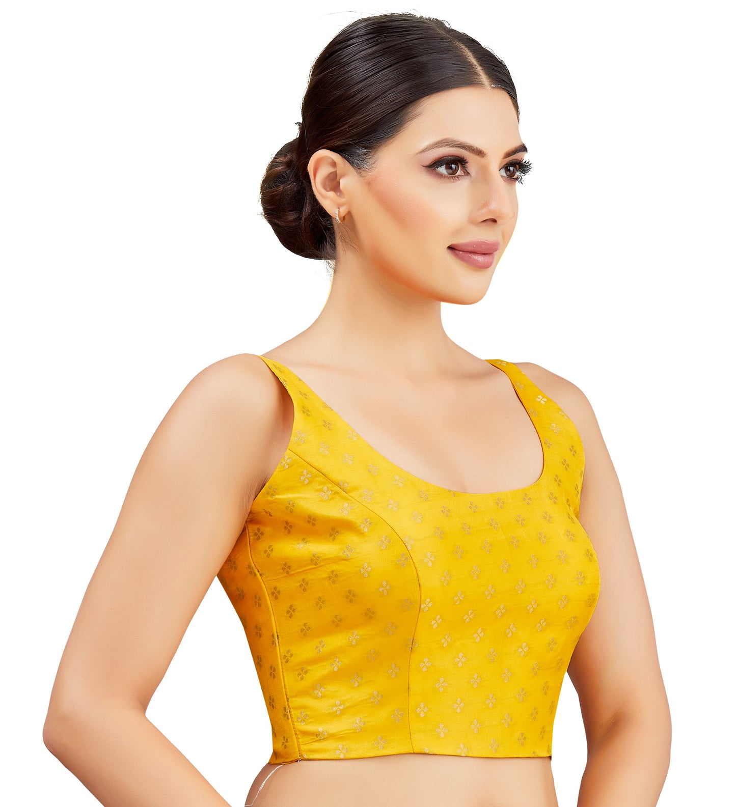 Studio Shringaar Women's Yellow Blouse (Design 2854)