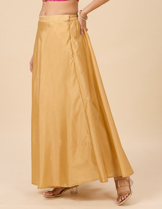 Women's Gold Taffeta Skirt (Design 733)