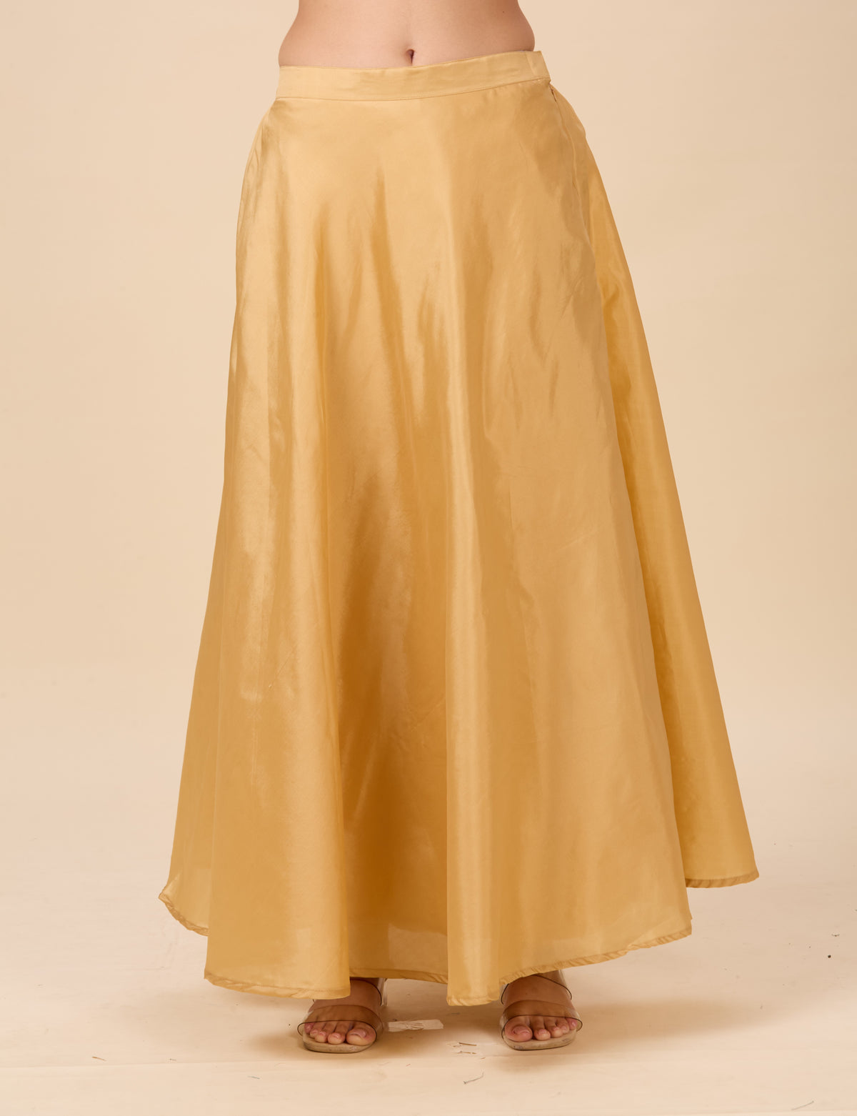 Women's Gold Taffeta Skirt (Design 733)