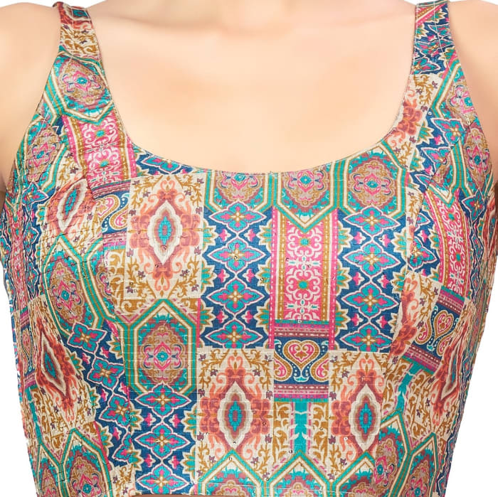 Studio Shringaar Women's Multicolor Readymade Blouse (Design 2686)