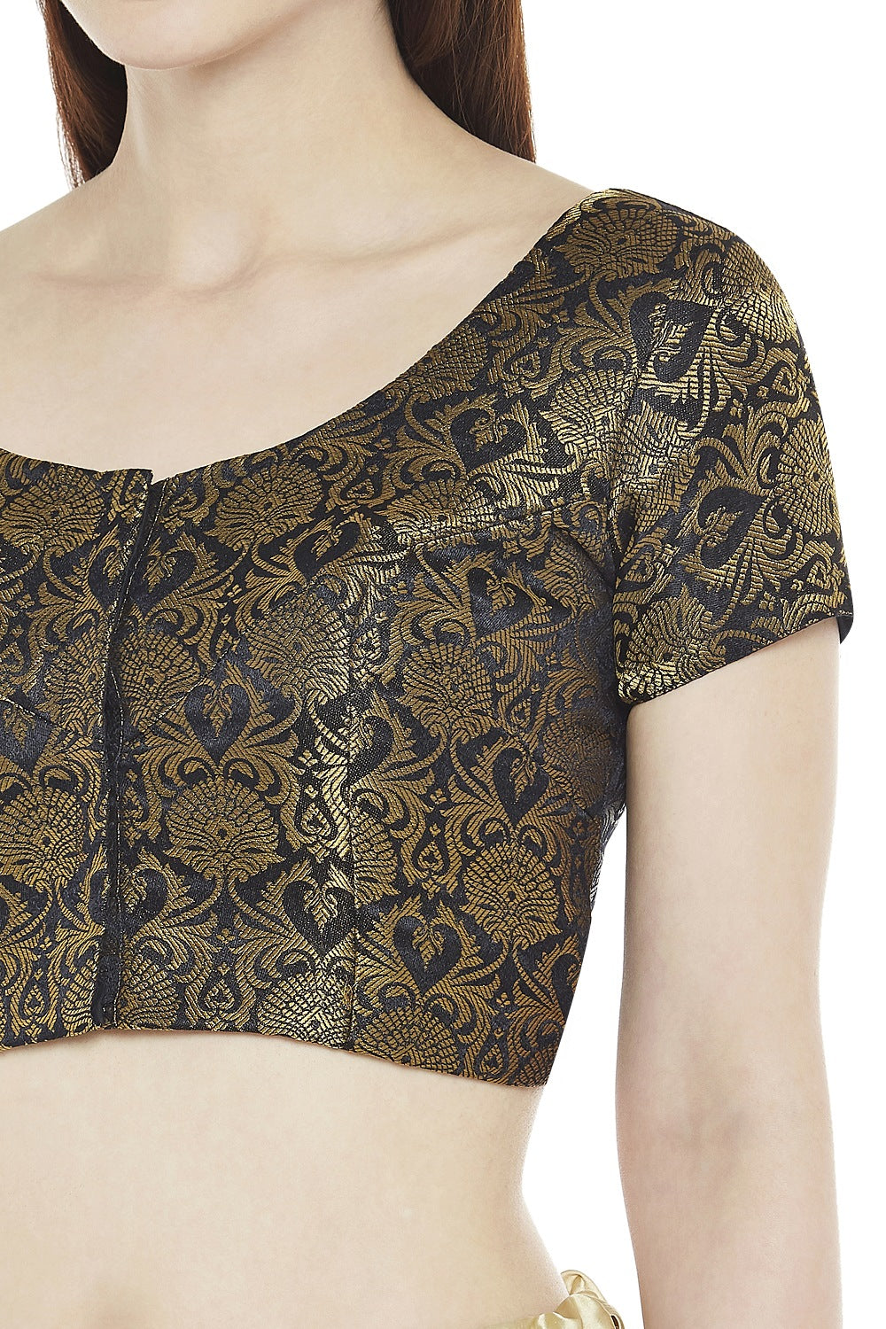 Women's Black Brocade Blouse (Design 1969)