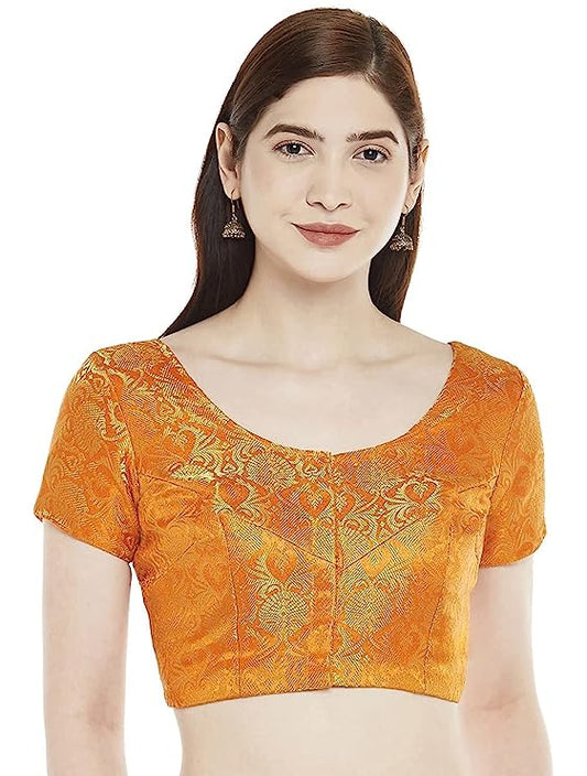 Women's Orange Brocade Blouse (Design 1969)