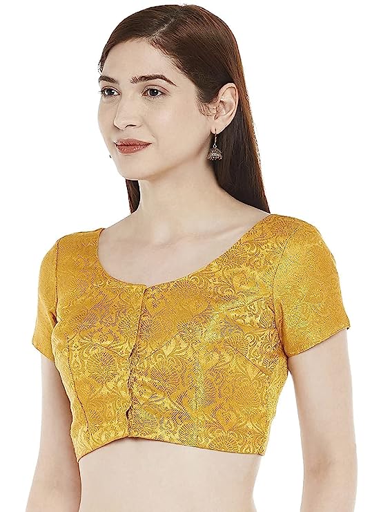 Women's Yellow Brocade Blouse (Design 1969)