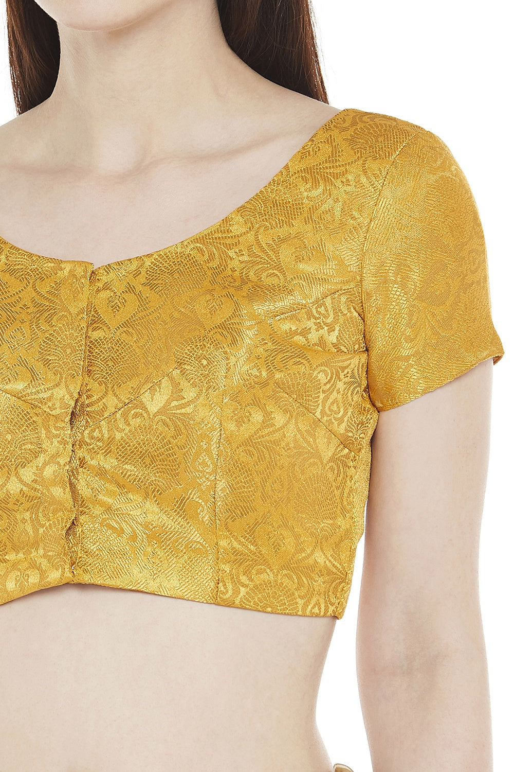 Women's Yellow Brocade Blouse (Design 1969)