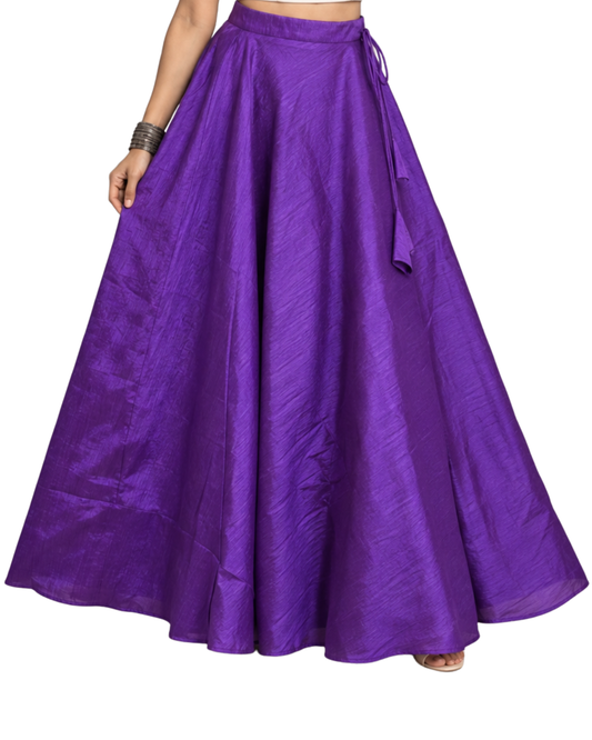 Studio Shringaar Women's Readymade Purple Skirt Lehenga (Design 1053)