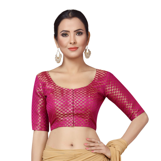 Women's Pink Brocade Blouse (Design 2157)