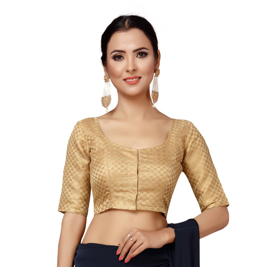 Women's Gold Brocade Blouse (Design 2157)