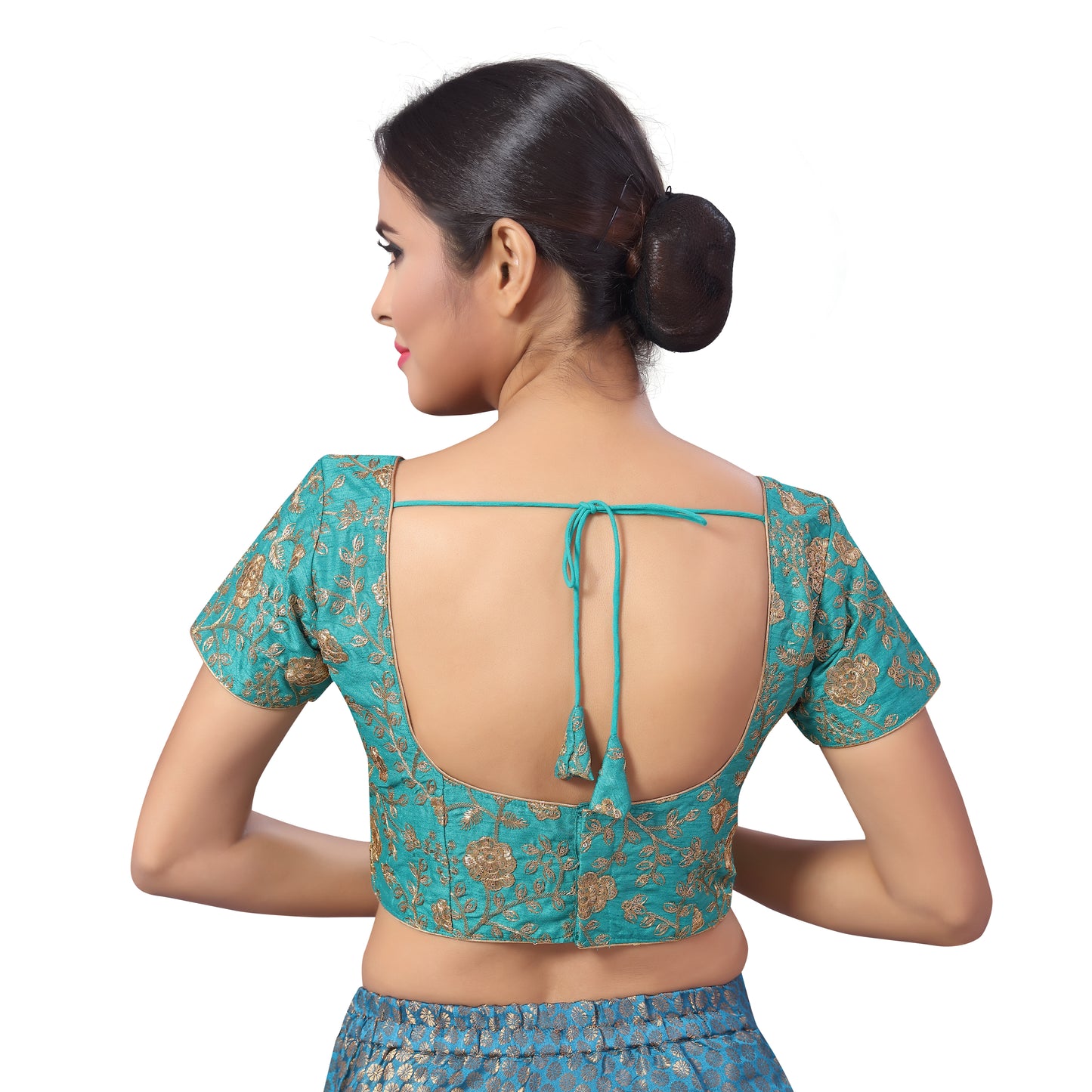 Women's Firozi Embroidered Polyester Blouse (Design 2183)