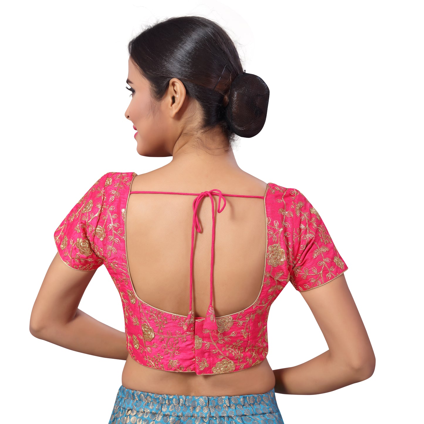 Women's Pink Embroidered Polyester Blouse (Design 2183)
