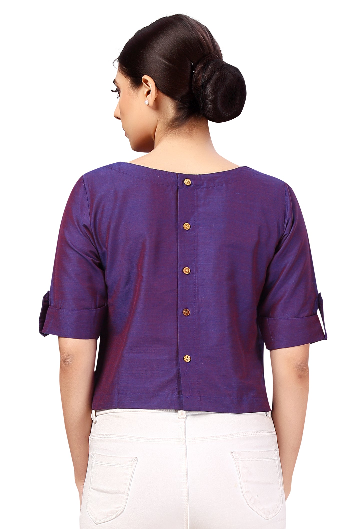 Women's Purple Cotton Blouse (Design 2187)