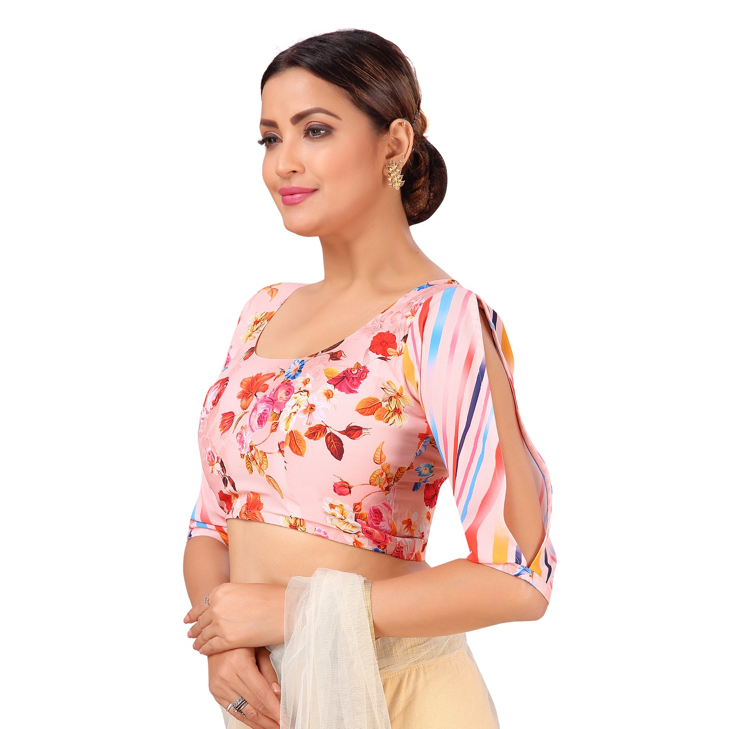 Women's Floral Printed Blouse (Design 2240)