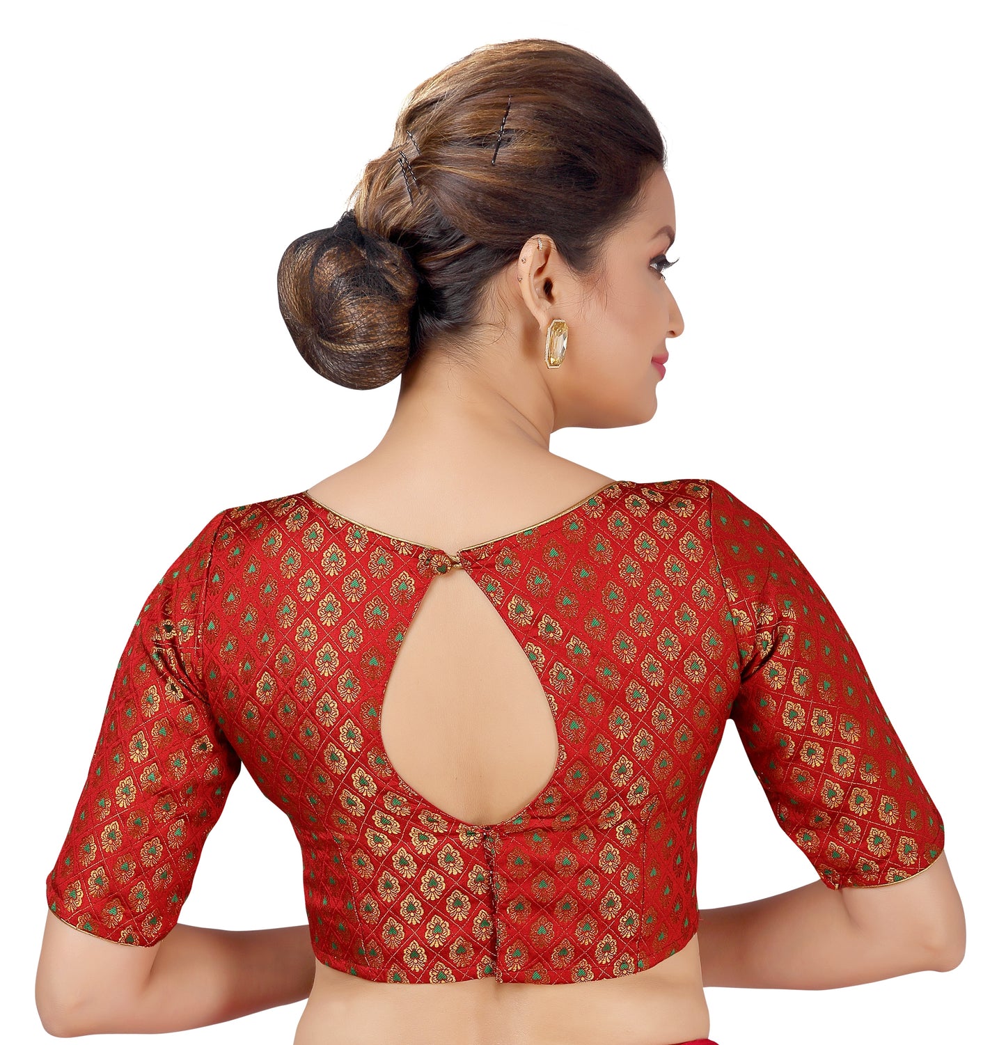 Women's Black Benaras Meena Brocade Blouse (Design 2266) (Copy)