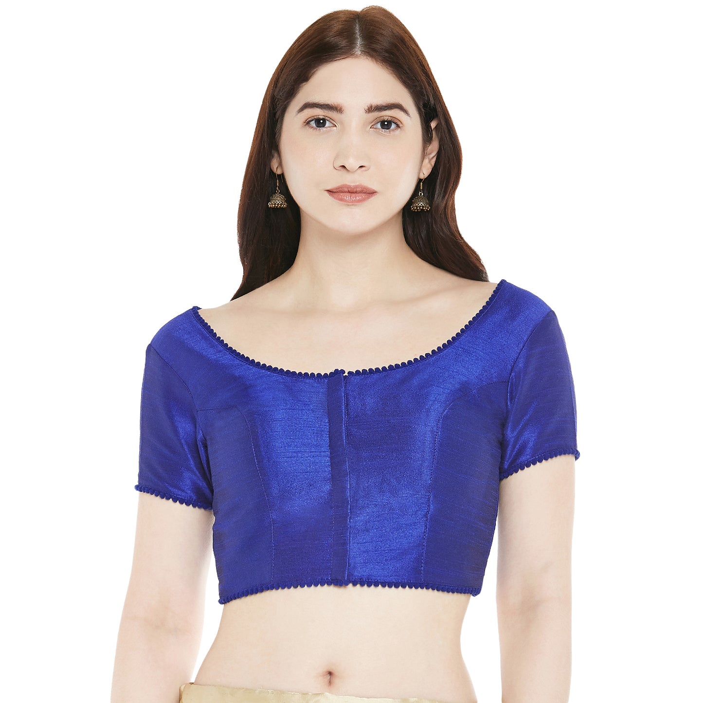 Women's Royal Blue Polyester Blouse (Design 2345)