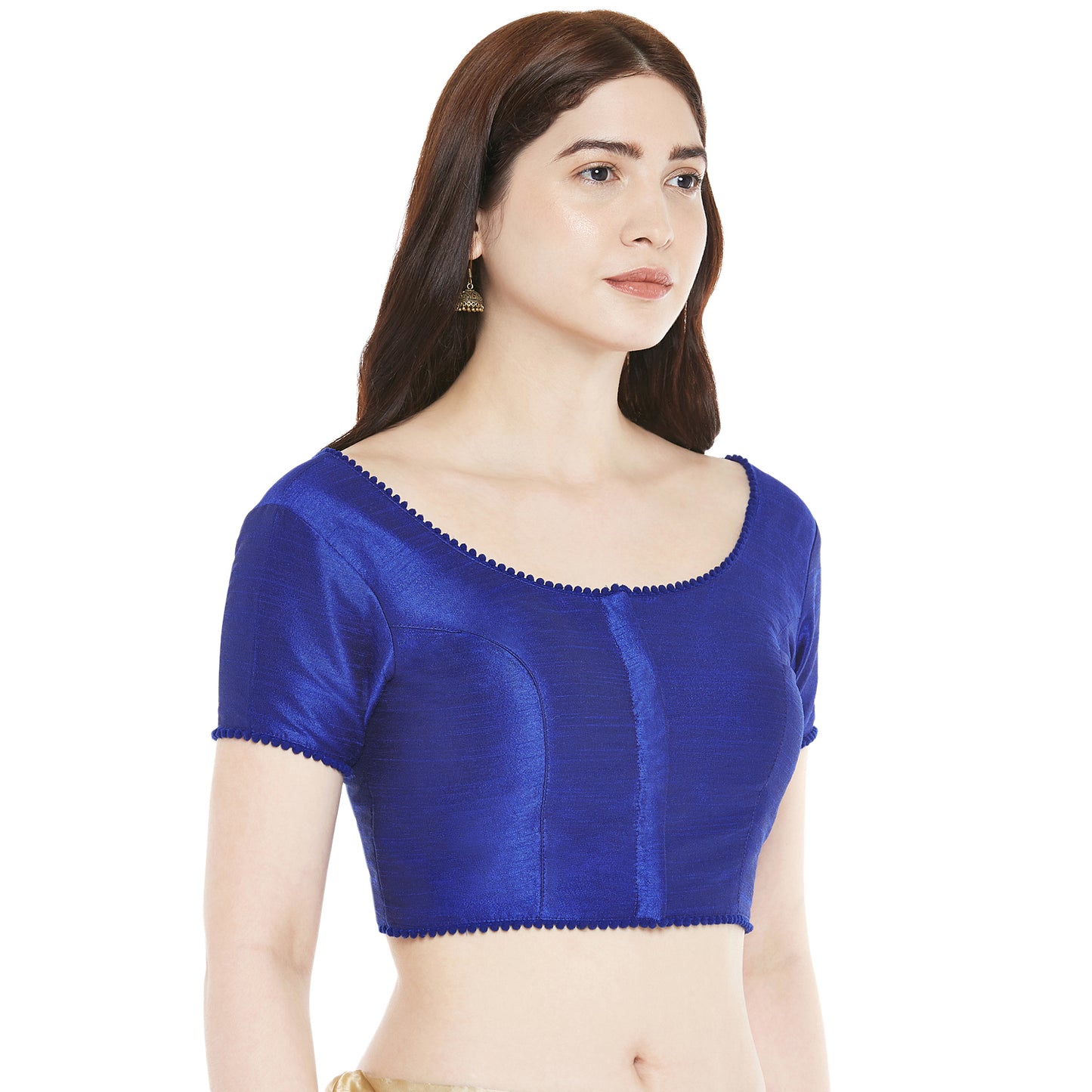 Women's Royal Blue Polyester Blouse (Design 2345)