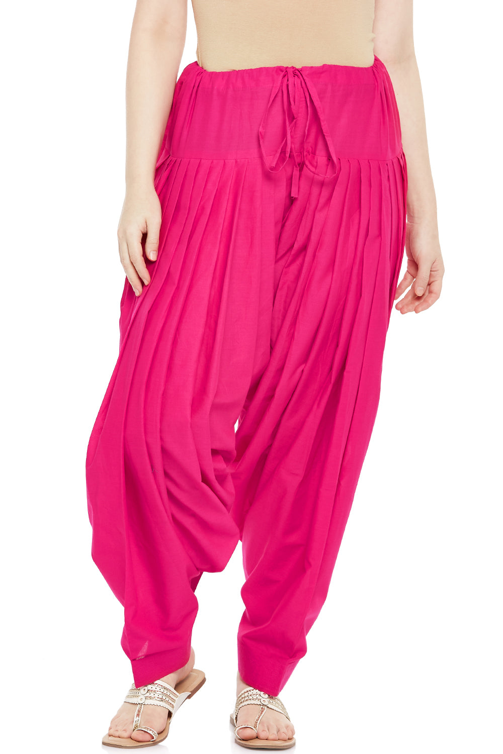 Women's Pink Cotton Patiala (Design 2350)