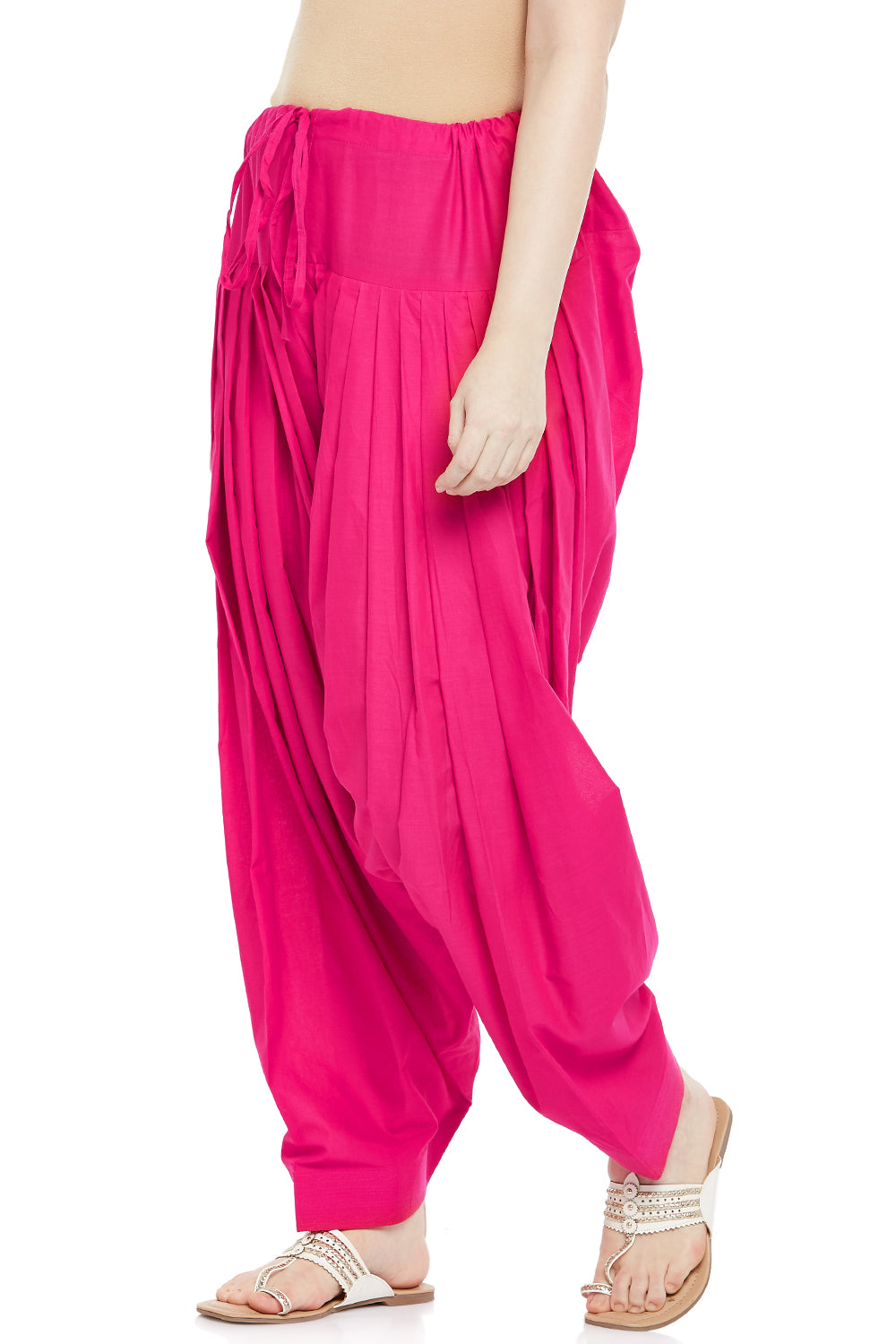 Women's Pink Cotton Patiala (Design 2350)