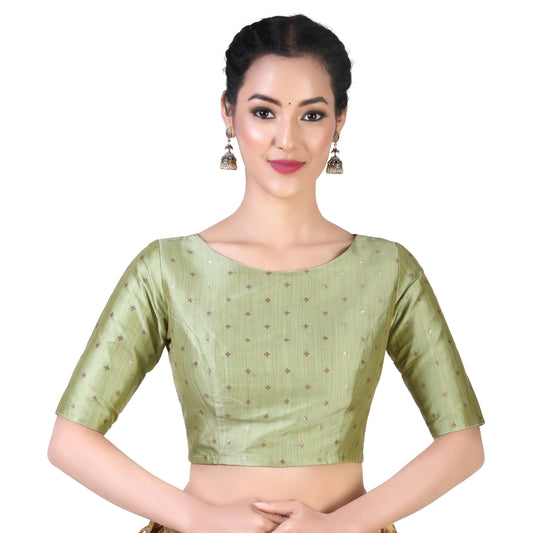 Women's Pista Brocade Polyester Blouse (Design 2384)