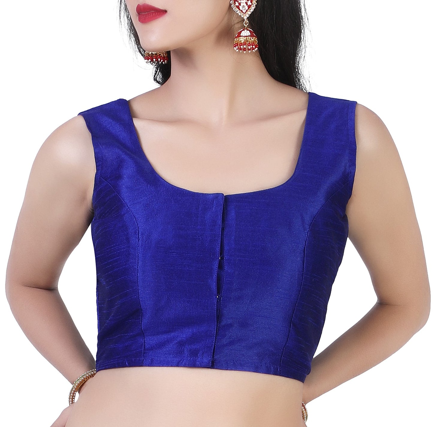 Women's Royal Blue Silk Polyester Blouse (Design 2388)