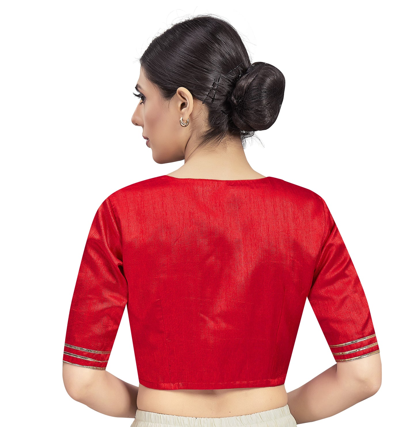 Women's Red Cotton Blouse (Design 2470)