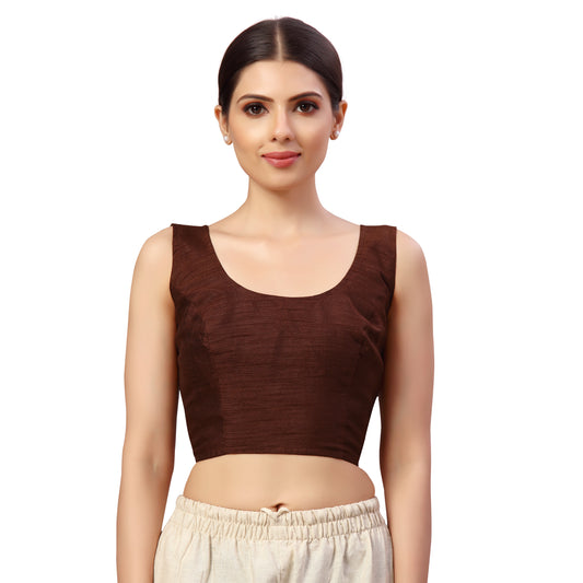 Women's Brown Polyester Blouse (Design 2545)