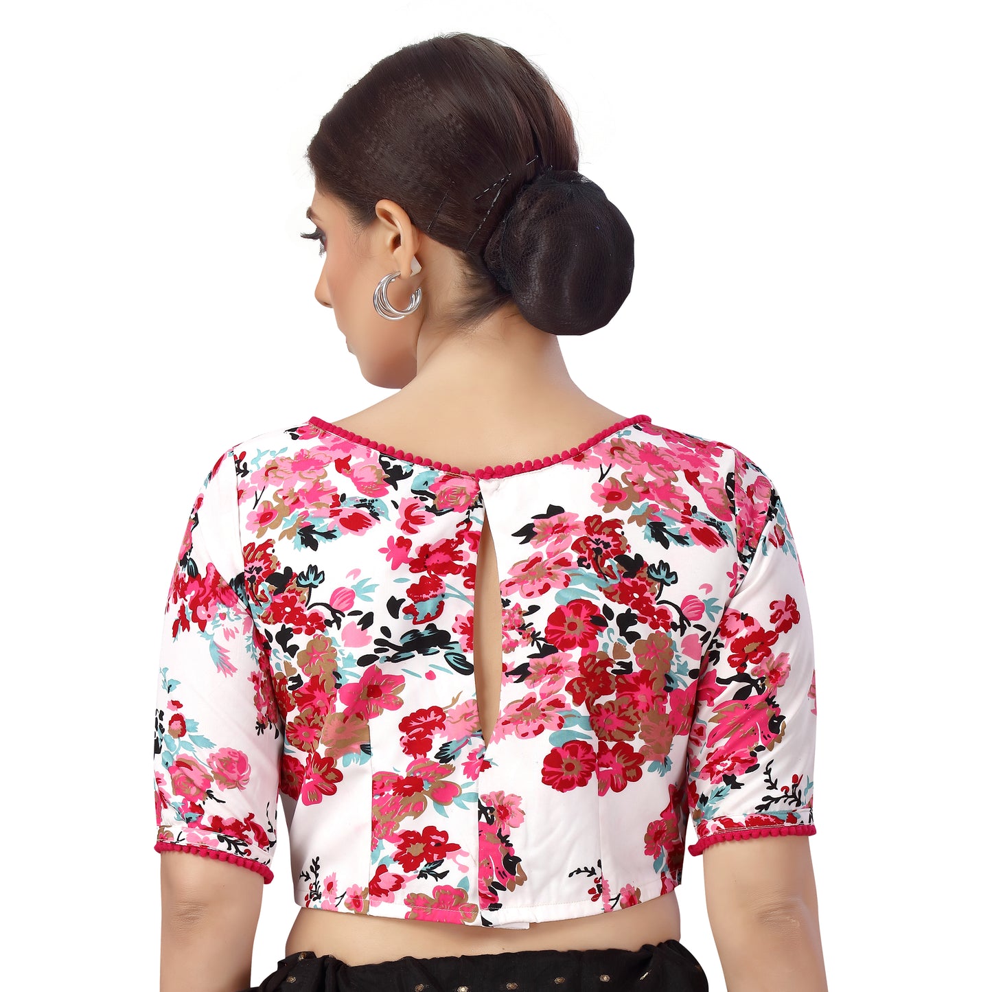 Women's Multicoloured Floral Print Polyester Blouse (Design 2556)